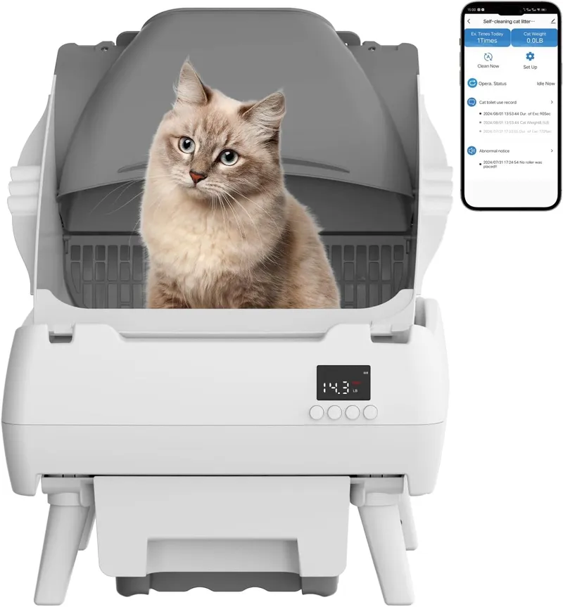 Lohhuby Automatic Cat Litter Box Self Cleaning